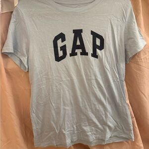 GAP Women's Light blue t shirt with navy letters